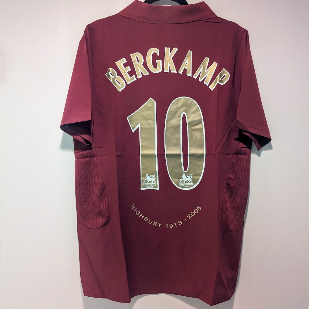 FC Arsenal Dennis Bergkamp Retro Jersey 2005/06 - Picture 2 of 5